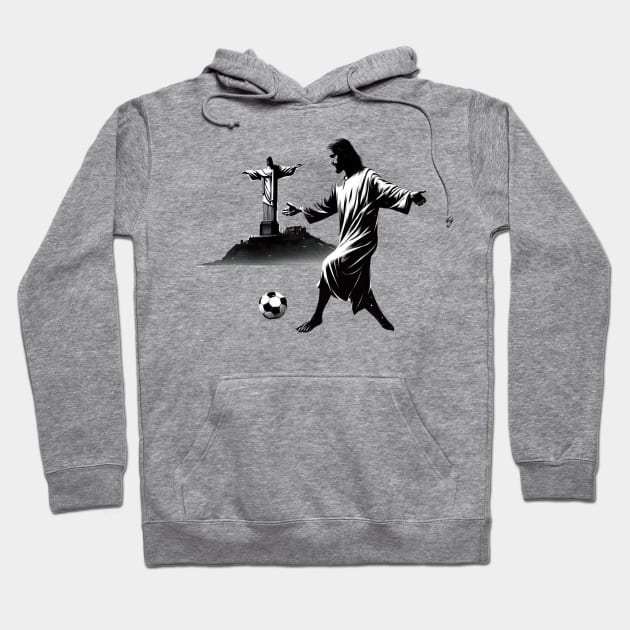 Copa Jesus Minimalist Soccer Hoodie by BlackWork